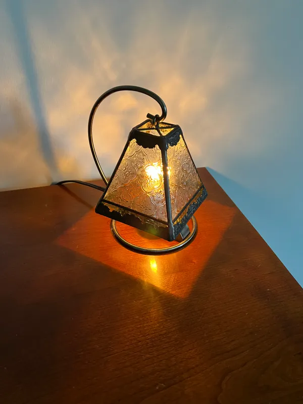Sage Small Accent Lamp Night Light | LAM 559 – J Devlin Glass Art