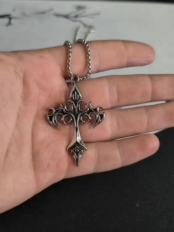 Chrome Hearts) Black Bead Cross Necklace (Code-ZX#841) – ZeonX