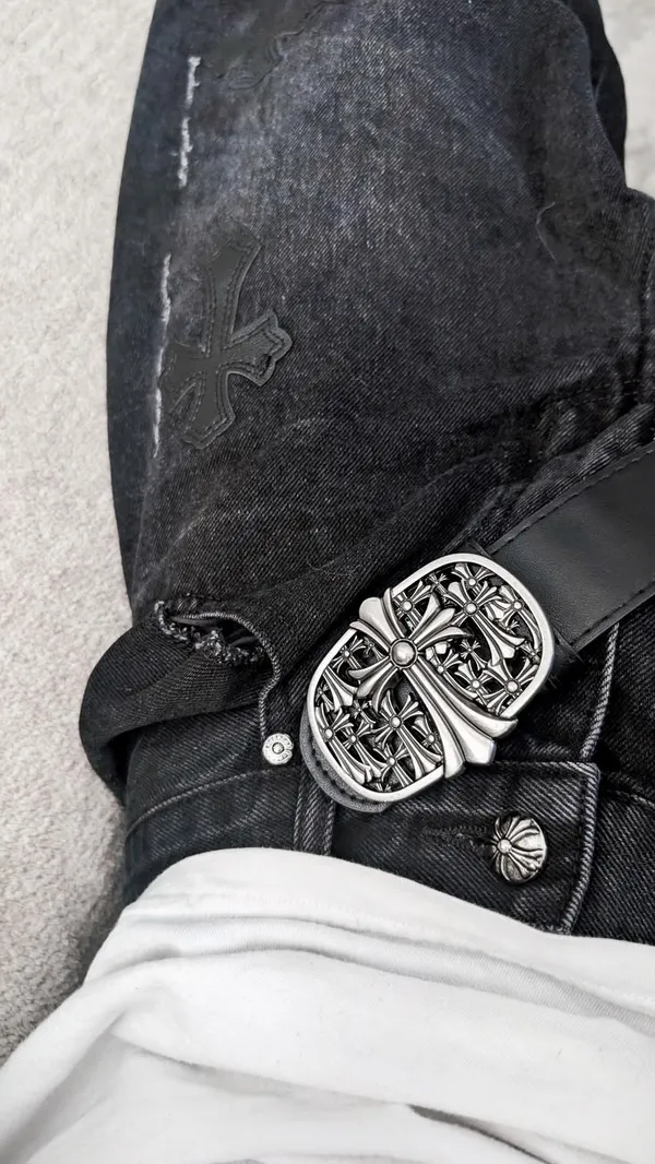Engraved Cross Necklace Chrome Hearts (Chrome Hearts) (Code-ZX#850